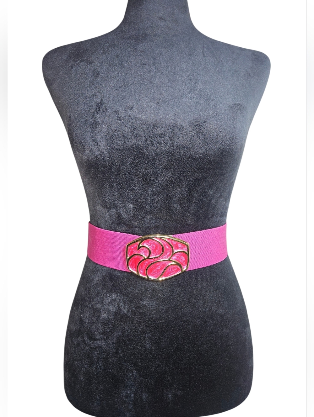 Vintage Day-Lor Pink Stretch Statement Waist Belt Size S/M